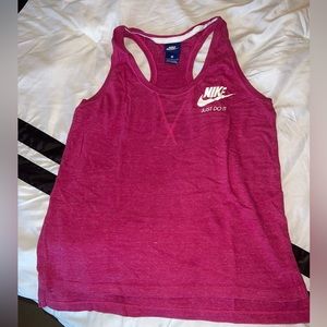 Nike pink racer back top